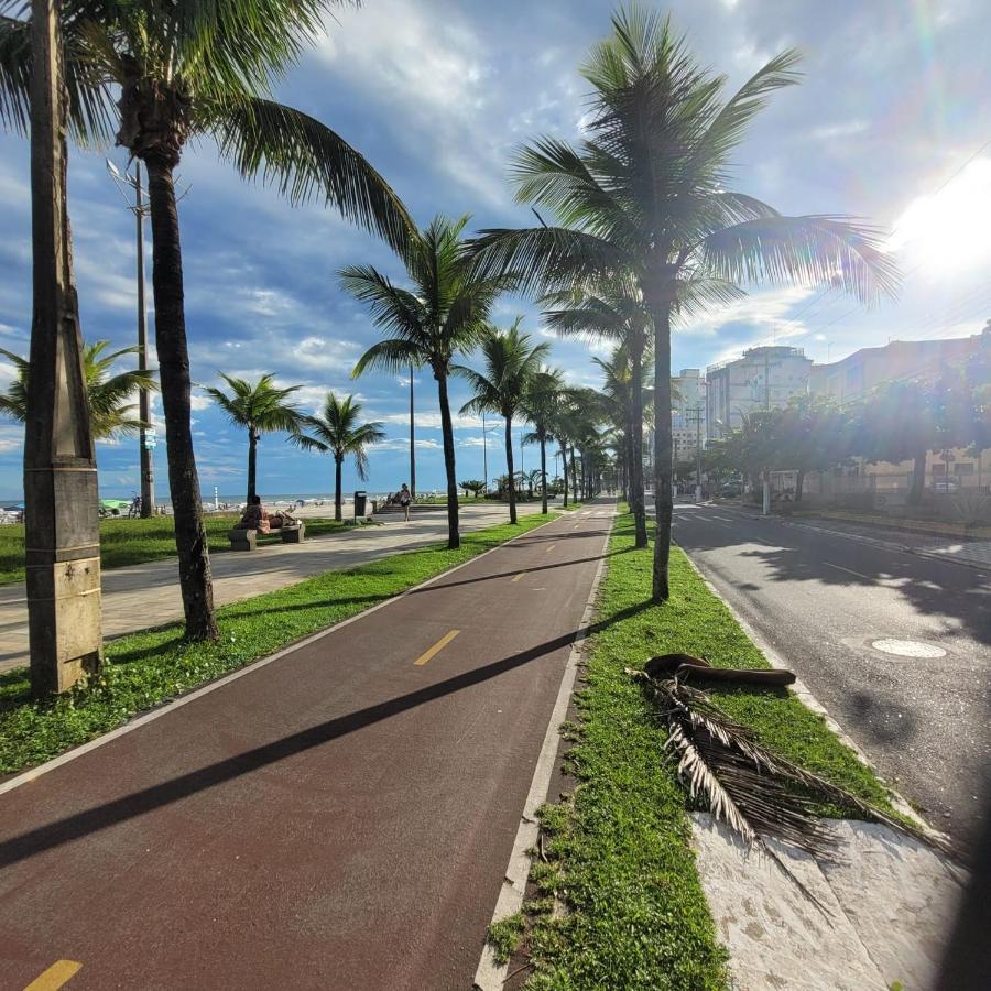 Kitnet Frente Pro Mar Em Vila Caicara, Portaria 24 Hs E Wifi Praia Grande  Exterior photo