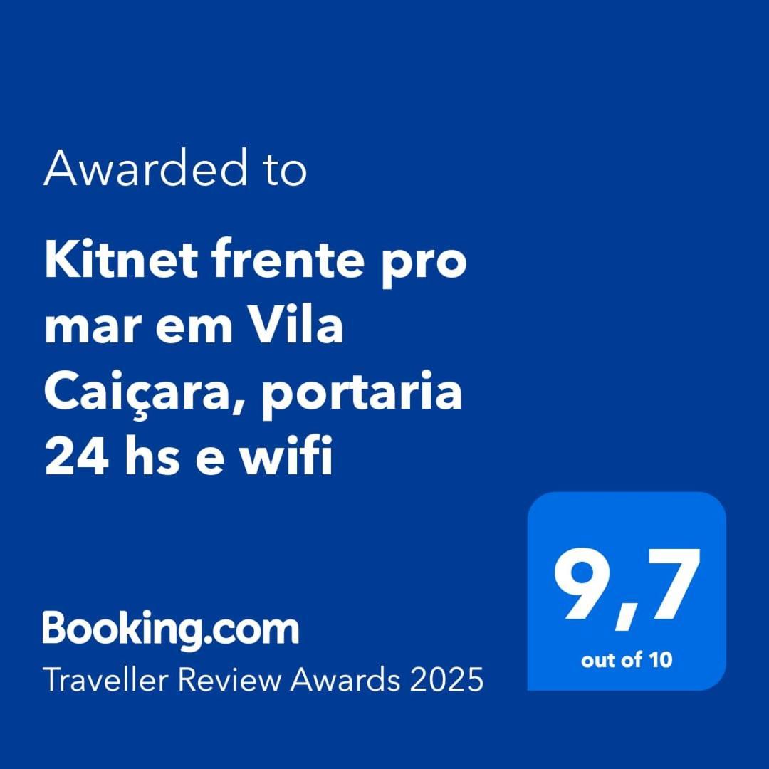 Kitnet Frente Pro Mar Em Vila Caicara, Portaria 24 Hs E Wifi Praia Grande  Exterior photo